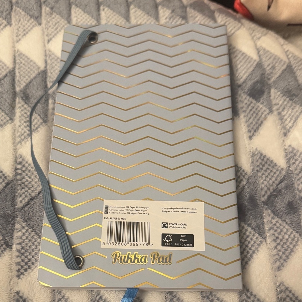 Elegant Gray and Gold Chevron Journal - Picture 2 of 5